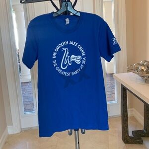Canvas  Smooth Jazz Cruise 20th Anniversary Blue T-shirt sz S